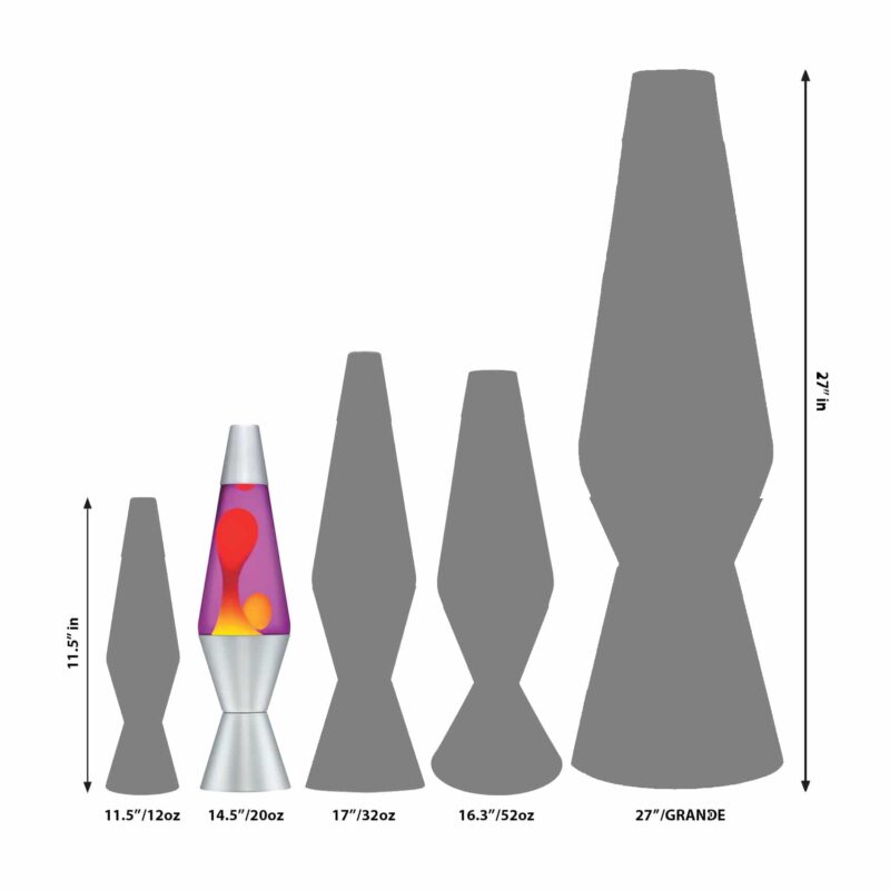 14.5” LAVA Lamp – Yellow/Purple/Silver - US 5253