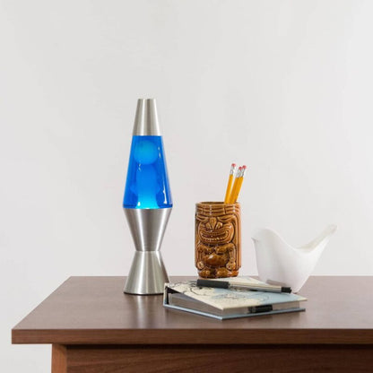 11.5″ LAVA Lamp – White/Blue/Silver - US 1127