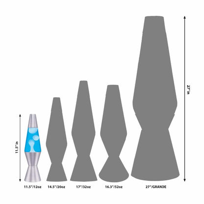 11.5″ LAVA Lamp – White/Blue/Silver - US 1127