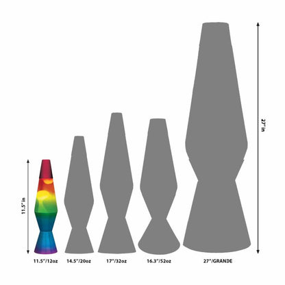 11.5″ LAVA Lamp Rainbow – White/Tricolor - US 1351