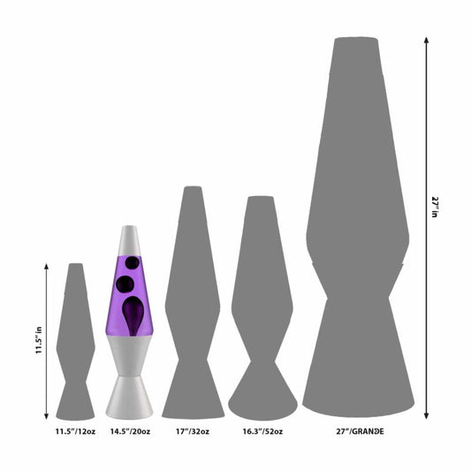 14.5’’ LAVA Lamp – Black &amp; Purple - US 7980