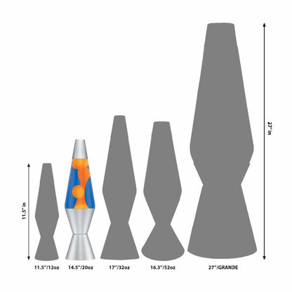14.5” LAVA Lamp – Orange/Blue/Silver - US 6019