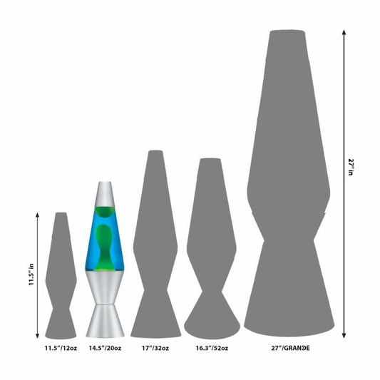 14.5” LAVA Lamp – Yellow/Blue/Silver - US 7064