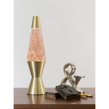 14.5″ LAVA Lamp Rainbow Glitter – Clear/Gold - US 2962