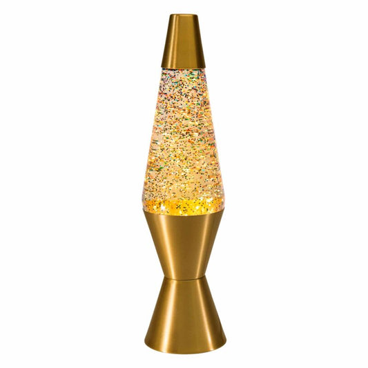 14.5″ LAVA Lamp Rainbow Glitter – Clear/Gold - US 2962