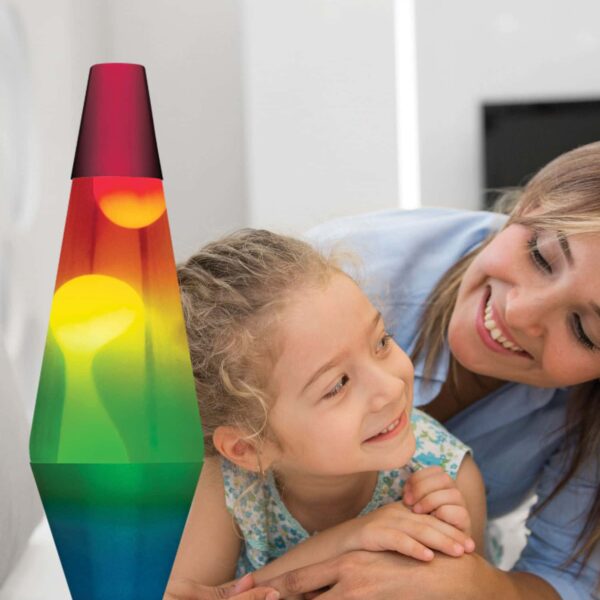 14.5” LAVA Lamp Rainbow – White/Clear/Tricolor - US 7340