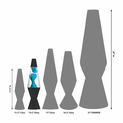 14.5″ LAVA Lamp Neon – Blue/Clear/Black - US 7905