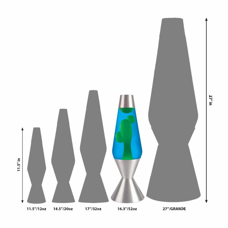 16.3″ LAVA Lamp – Yellow/Blue/Silver - US 8372