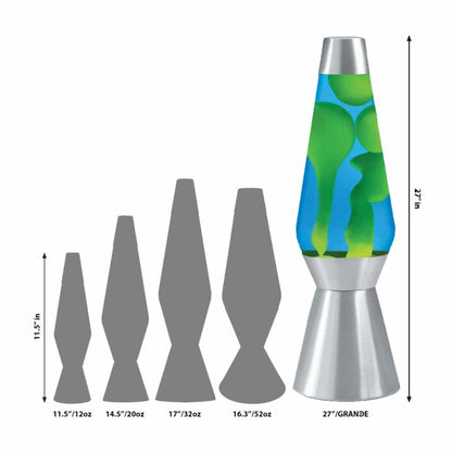 27″ LAVA Lamp Grande – Yellow/Blue/Silver - US 2668